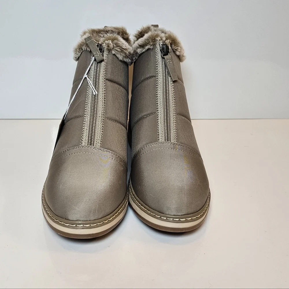 White Mountain Womens Tamarin Puffer Fur-Lined Ankle Boots Size 9.5 New